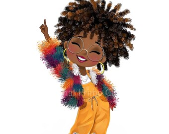 10 glückliche afrikanische Mädchen Clipart, begeisterte afrikanische Mädchen, hochwertige Jpgs, digitaler Download, Druckbares, kommerzielle Lizenz