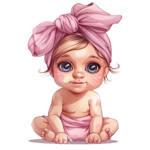 10 Newborn Baby Clipart, Baby Clipart, High Quality jpg images, Digital Download, Printables, Commercial License