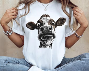 T-Shirt PNG, lustige Kuh PNG, Grunge Humor-Shirt Design, sarkastische PNG, lustiges T-Shirt Design, lustiges Png, lustiges Clipart