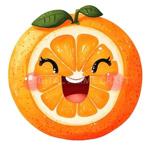 10 Orange Clipart, Cute Orange Clipart, Nursery Decor, High Quality jpg, Digital Download,Watercolor Clipart, Printables, Commercial License