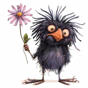 10 imágenes prediseñadas de pájaros locos, imágenes prediseñadas de pájaros divertidos, archivos JPG de alta calidad, descarga digital, imágenes prediseñadas de acuarela, imprimibles, licencia comercial