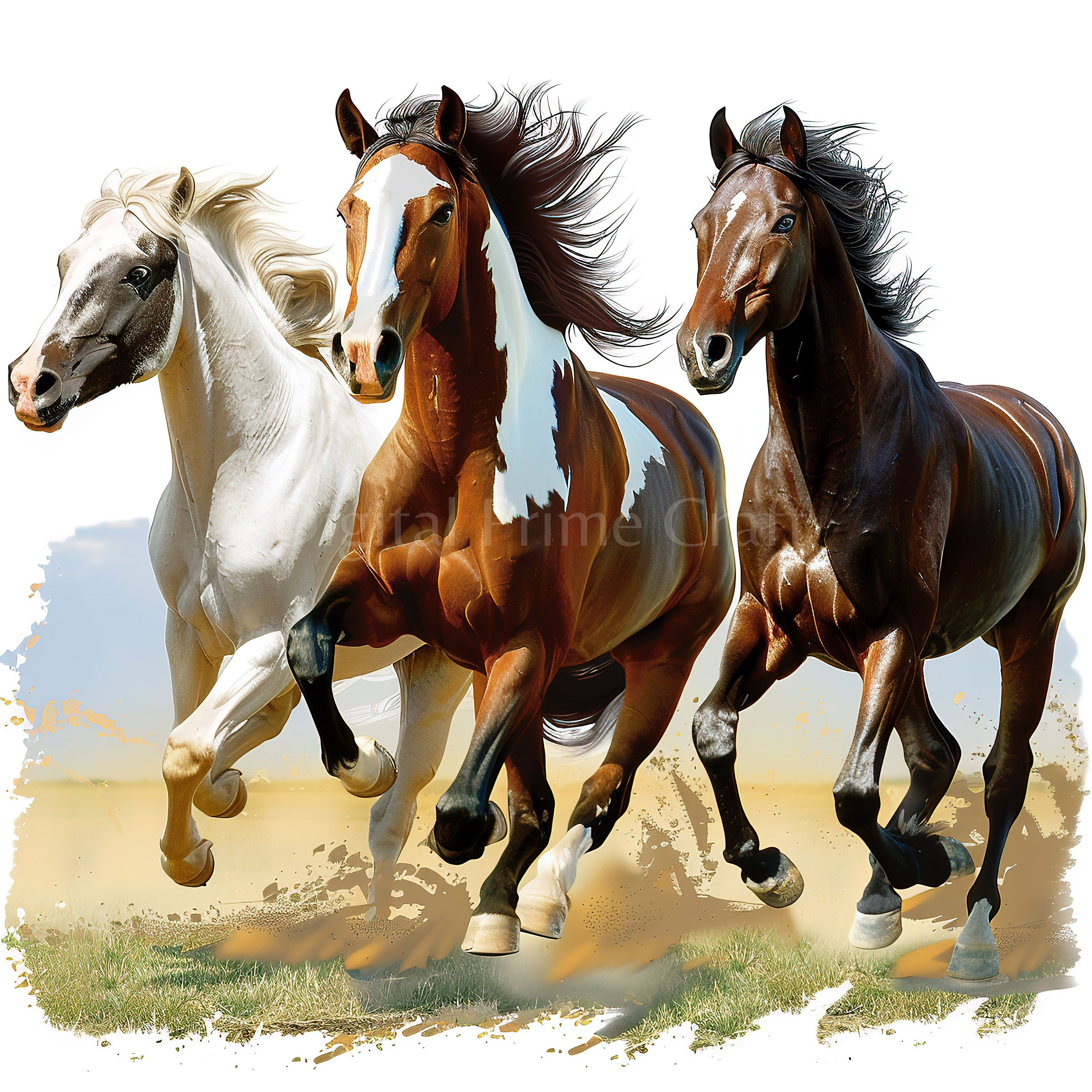 10 Horse Clipart, Running Horse, High Quality Jpgs, Digital Download ...