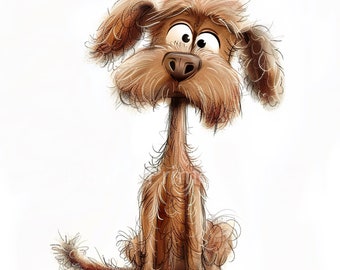 20 Clipart di cani, Clipart di cani divertenti, jpg di alta qualità, download digitale, Clipart di acquerelli, stampabili, licenza commerciale