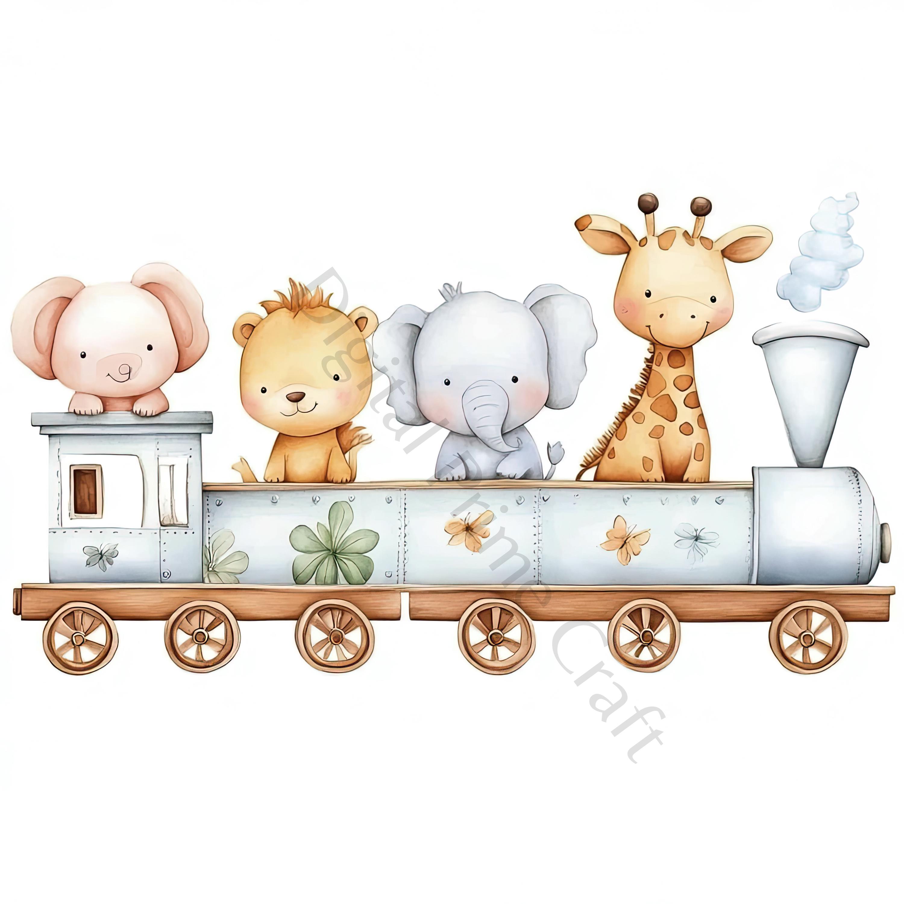 Animal Safari Train - Etsy, image size:3000x3000