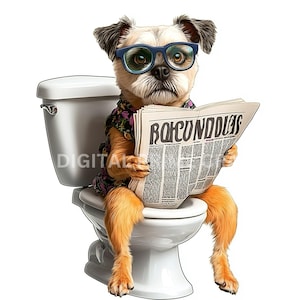 10 imágenes prediseñadas de perros, imágenes prediseñadas de perros divertidos, decoración de baño, archivos jpg de alta calidad, descarga digital, imágenes prediseñadas de acuarela, imprimibles, licencia comercial