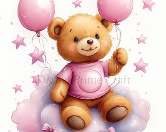 10 Nursery Decor Clipart, Nursery Clipart, High Quality jpgs, Digital Download, Watercolor Clipart, Printables, Commercial License