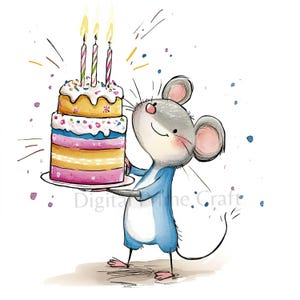 10 Geburtstagstorte Clipart, Geburtstag Clipart, hochwertige JPGs, digitaler Download, Printables, kommerzielle Lizenz