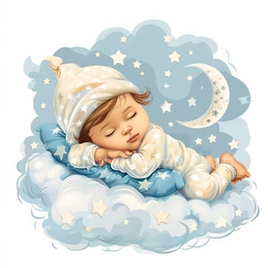 14 Clipart di neonati, Clipart di neonati, jpg di alta qualità, Clipart di acquerelli, Download digitale, Stampabili, Licenza commerciale