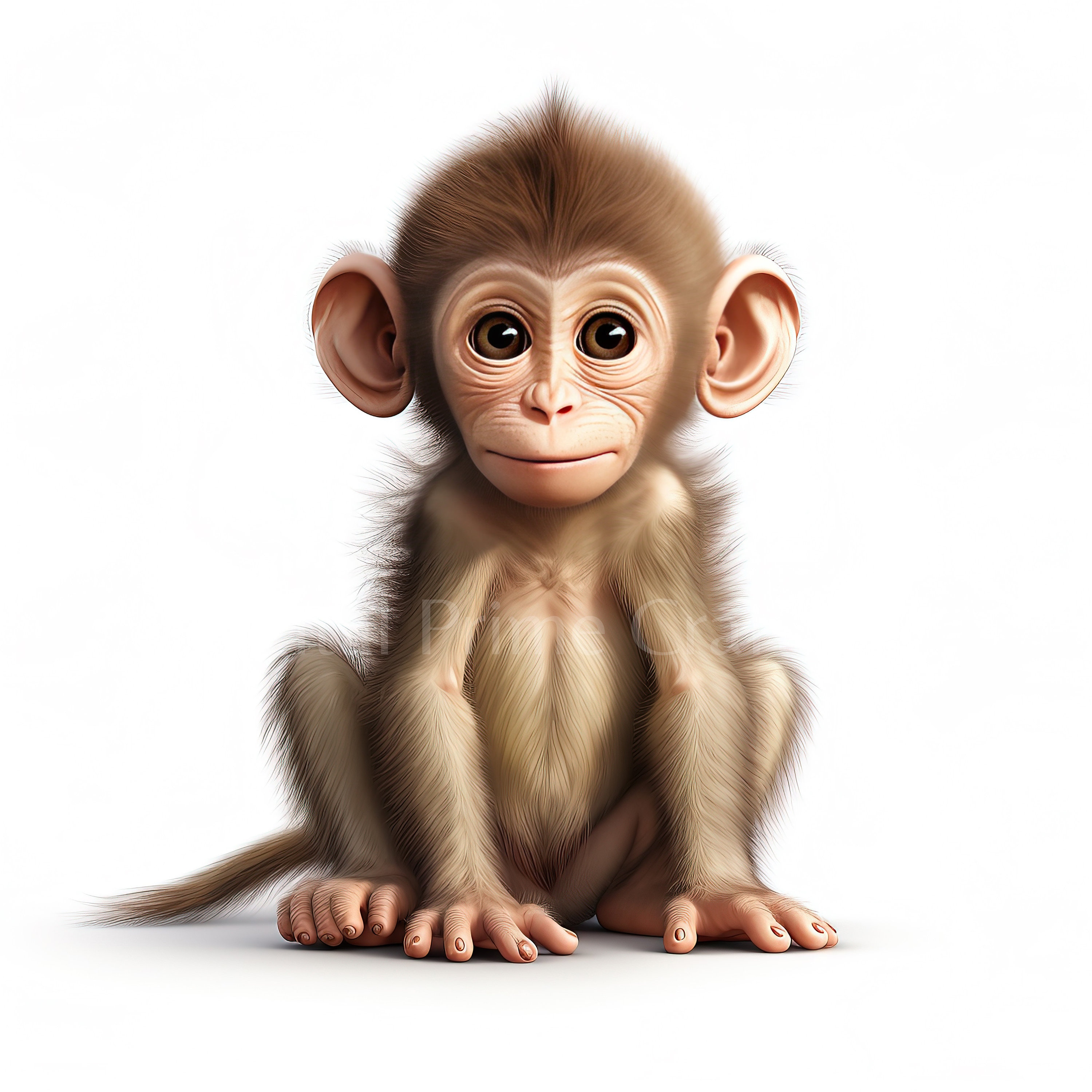Cute Animal Clipart, Monkey Clipart, 10 High Quality JPG Files, Digital