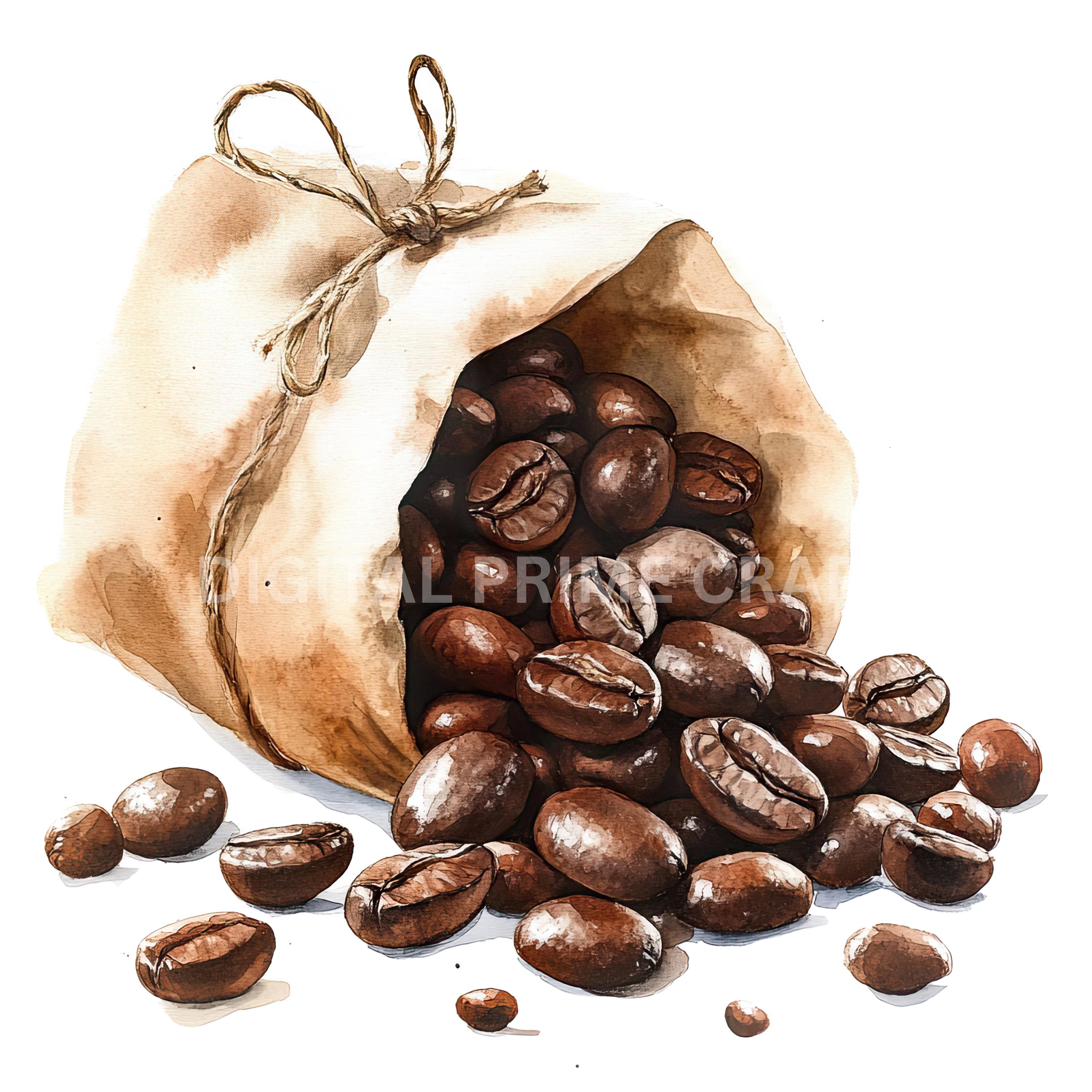 11 Kaffeebohnen Clipart, Kaffee Clipart, Kaffeebohnen In einer Tasche,  hochwertige JPGs, digitaler Download, Printables, kommerzielle Lizenz -  Etsy Schweiz, image size:3000x3000