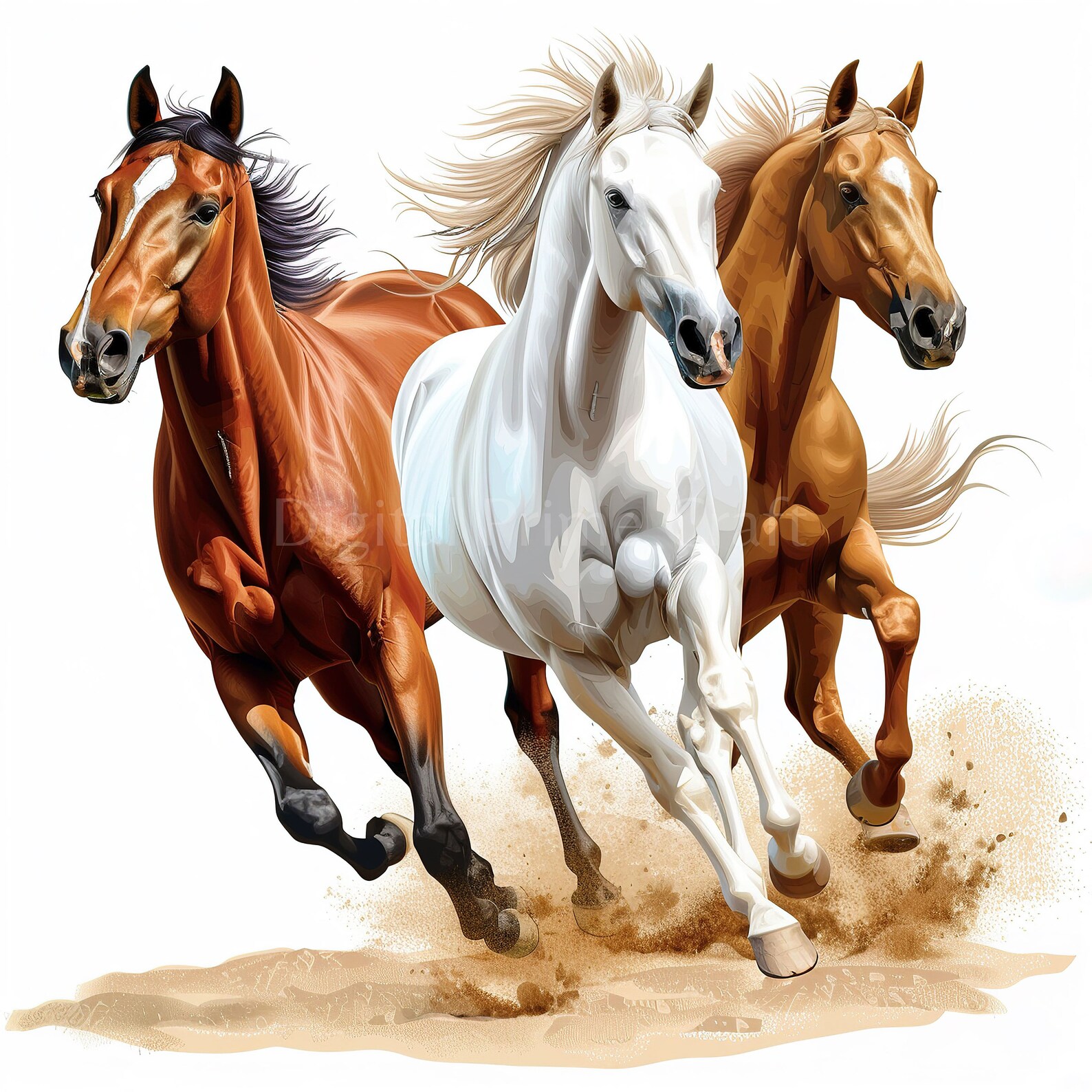 10 Horse Clipart, Running Horse, High Quality Jpgs, Digital Download ...