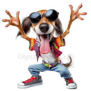 12 cliparts chien fou, clipart animaux drôles, clipart chien, jpg haute qualité, téléchargement numérique, produits imprimables, licence commerciale