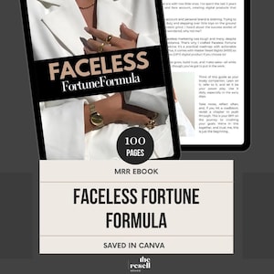 Faceless Fortune Formula eBook 100 Pages | MRR | How to Make Money Online Through Digital Marketing