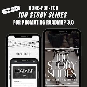 The Roadmap 3.0 | 100 Social Media Story Slides | Digital Marketing Success | Done For You Content | 100% MRR & PLR