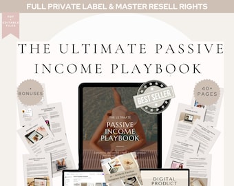 The Ultimate Passive Income Playbook + Instagram Reels Faceless Templates | Digital Marketing Guide | Master Resell Rights (MRR) | PLR