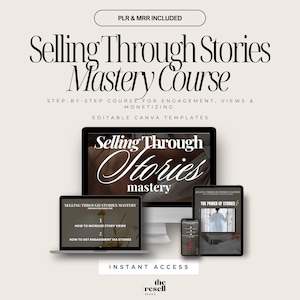 Selling Through Stories Mastery | Video Audio Course | Viral IG 101 Mini Digital Marketing Course PLR & MRR