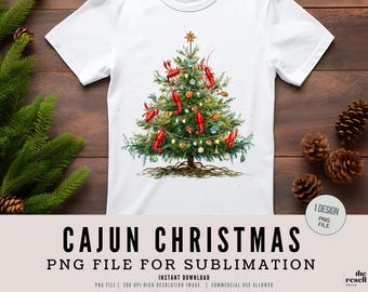 Cajun Christmas PNG 300DPI | Southern Holiday Sublimation Design | Louisiana Christmas Clipart | Summer Christmas | POD & Commercial Use