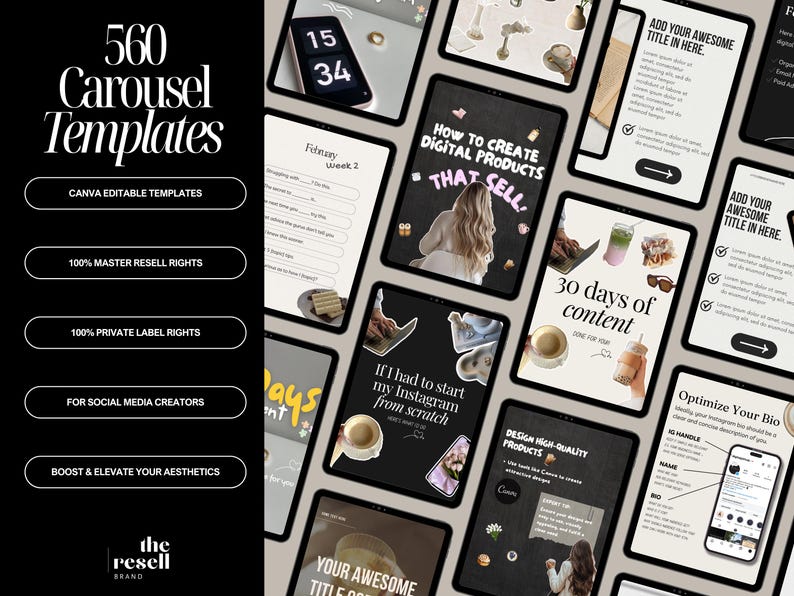 560 Instagram Carousel Templates | Canva Editable Social Media Posts ...