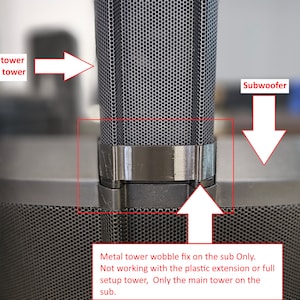 必ずお読みください - (2個パック) MetalTower ぐらつき修正キット (SUB 取り付け専用、プラスチック製エクステンダーなし) Bose L1 Pro8 および/または L1 Pro16 用