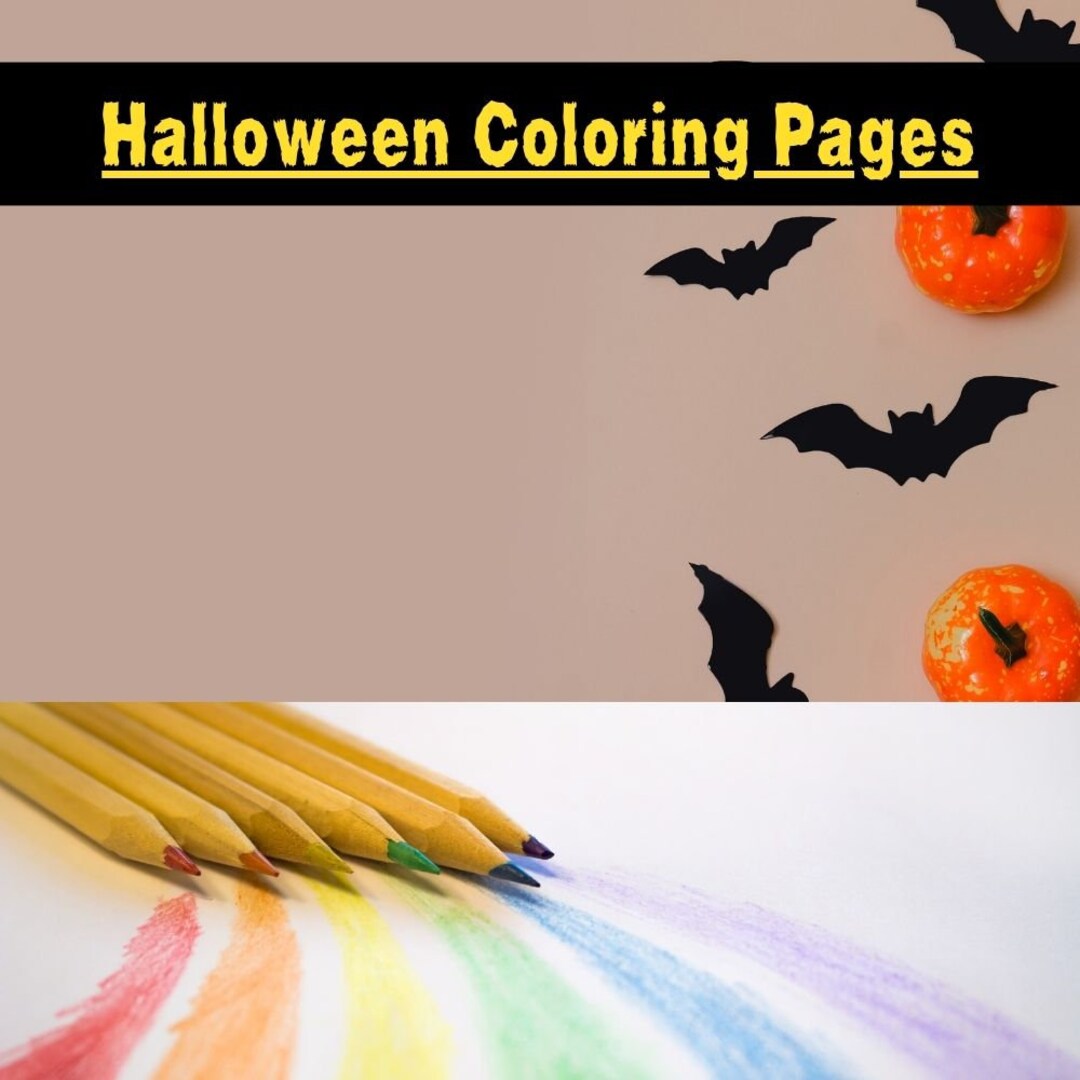 Kids Halloween Coloring Sheets Halloween Coloring Sheets - Etsy