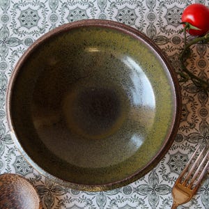 Limited Edition Wood-Fired Small Bowl | Handmade Anagama Pottery | Green Ceramic Dish from Devon