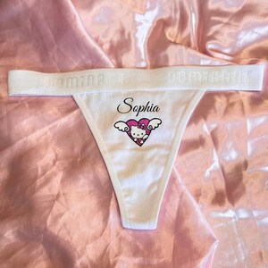 Personalised Lingerie, Anna Paul, Y2K, Custom Thong, Sexy Chain G