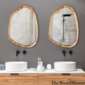 Wooden Wall Mirror , Wood Bathroom Mirror , Wood Framed Mirror ...