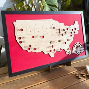 Carte de voyage du stade de basket-ball NBA, liste de seaux NBA, traqueur de carte du stade de basket-ball, suivi de voyage, carte de voyage du stade NBA, cadeau de basket-ball