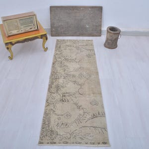 2x6 Runner Rug,Turkish Runner Rug,2x6 Vintage Runner Rug,Runner Rug,Muted Colors Runner,2x6 Oushak Runner,Wool Runner,2x6 Natural Runner,2x6
