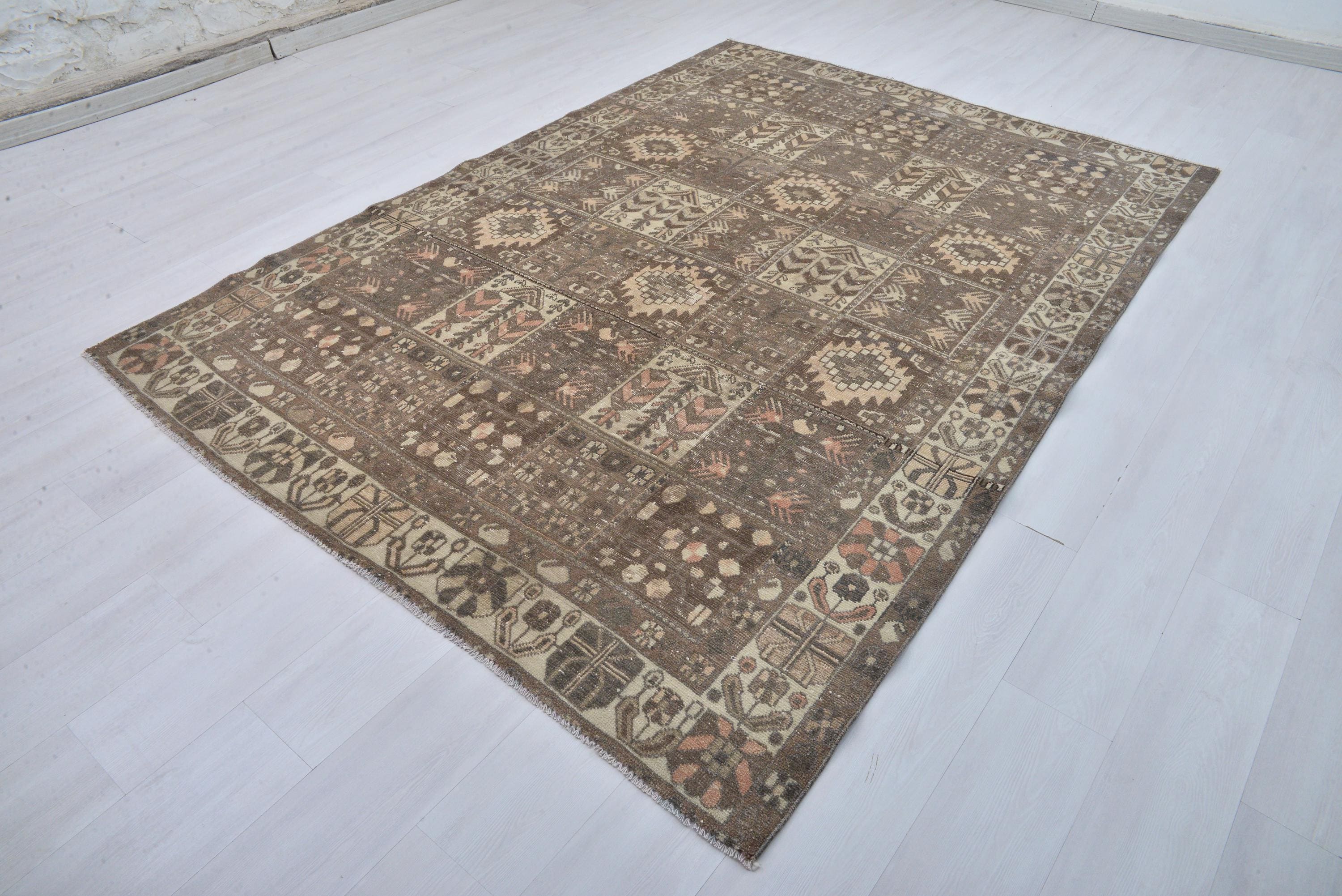 Turkish Vintage Rug,7x9 Oversize Rug,vintage Turkish Rug, Soft