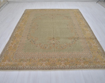 Turkish Rug 8x10, Vintage Rug 8x10, Anatolian Rug, Soft Rug, Turkish Vintage Rug,Oushak Rug, Handmade Rug,Wool Rug,Vintage Turkish Rug,