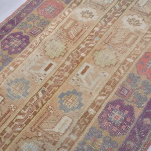 3x6 Rug,Runner Rug,Unique Runner Rug,Turkish Runner,Vintage Runner,Oushak Runner,Anatolian Runner,Natural Runner,Vintage Rug,3x6 Yellow Rug