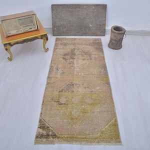 2x6 Runner Rug,Turkish Runner Rug,2x6 Vintage Runner Rug,Runner Rug,Muted Colors Runner,2x6 Oushak Runner,Wool Runner,2x6 Natural Runner,2x6