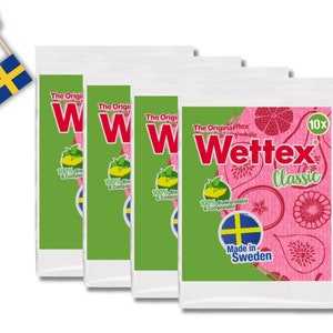 Wettex, Die Original schwedischen Geschirrtuch, 4-10 Pack, Schwedische Disktrasa, Superabsorbierenden Geschirrtuch, Eco Reinigung Werkzeuge, Wiederverwendbare Waschlappen,
