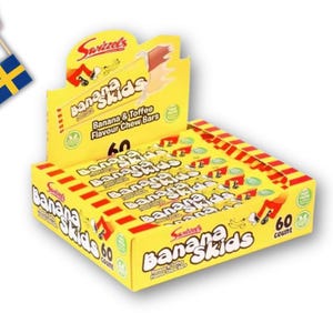 Swizzels Banana Skids - 18g (0.63oz) per Stick (Choose 10-60 Sticks)