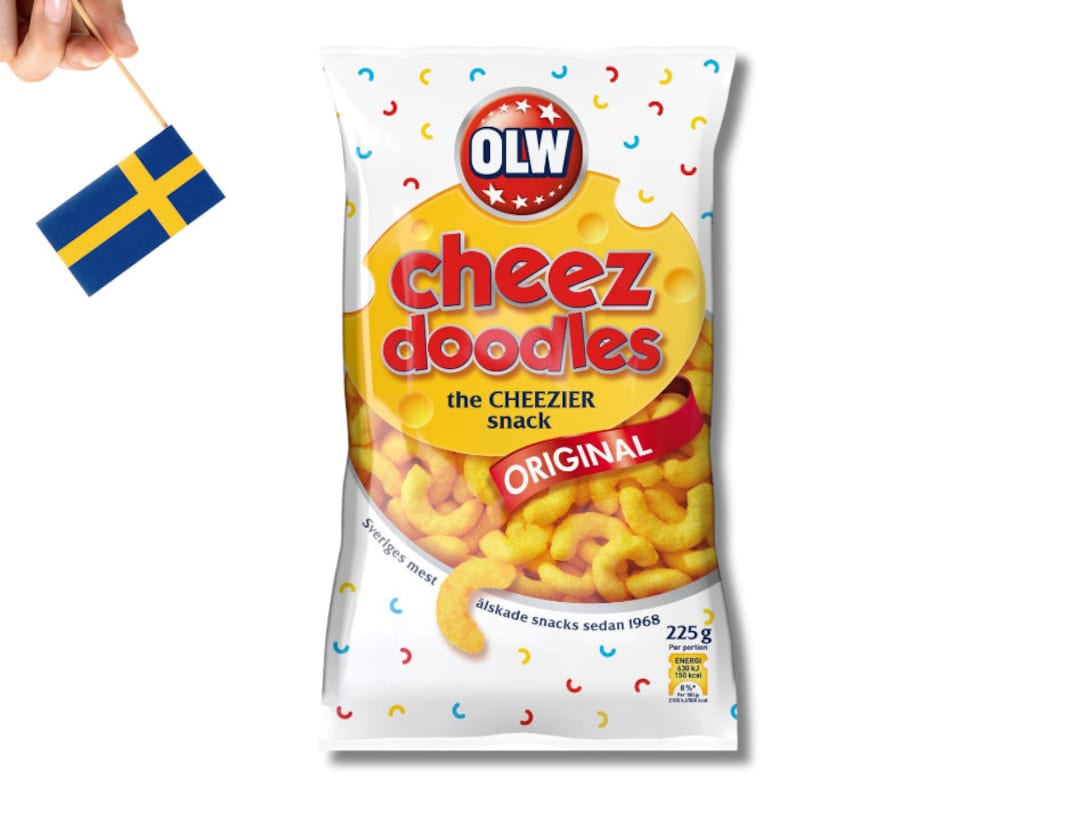 1 Bag of Cheez Doodles 225g 7.93 Oz, Ostbågar, Swedish Snacks, Swedish