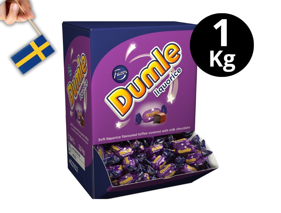 1 Kg of Dumle Swedish Liquorice Chocolate, Godis, Swedish Candy, Chocolate from Sweden, Mjölkchokad, Swedish Gifts, Sweden,lakrits