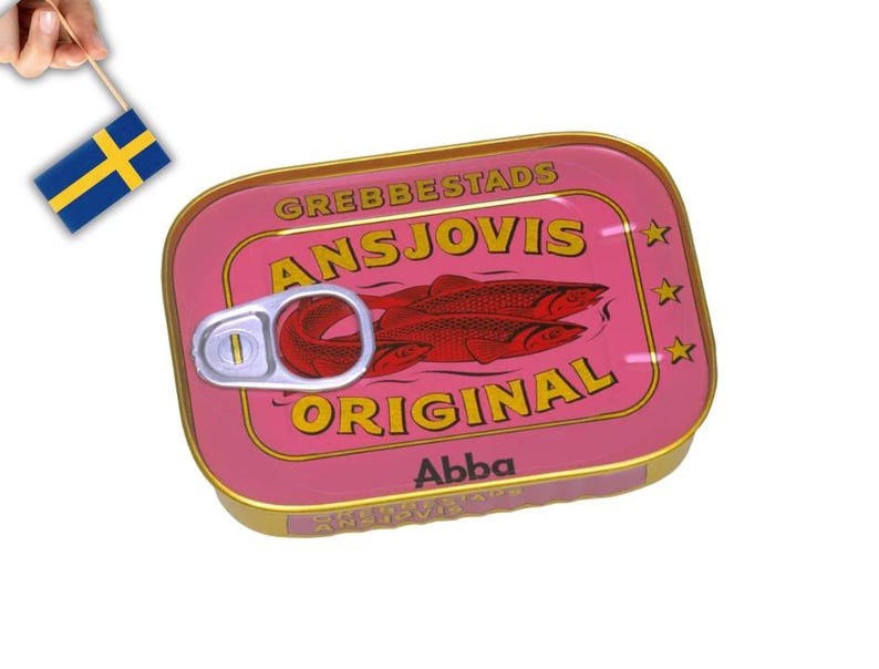 2 Cans Grebbestads Ansjovis Original Abba, 125g (4.40oz) - Swedish