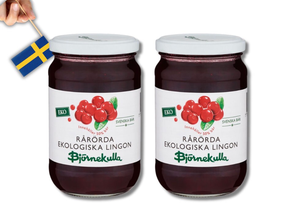 2 Jars Swedish Lingonberry Jam, , Swedish Lingon Berry, Swedish Jam