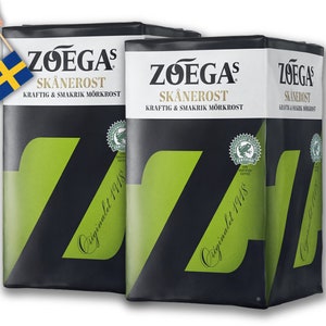 2 pcs Zoegas Skånerost 450g (15.84 oz) Coffee Sweden, Swedish Coffee, Swedish Fika, Sweden Coffee, Filter Coffee, Swedish Coffee, food