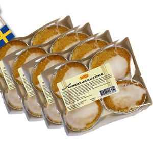 4 cajas de Sanjo Old fashioned Mazarin 220 g (7,76 oz), Gammeldags, fika sueca, pasteles, galletas, comida sueca, sabor a almendra, sueco