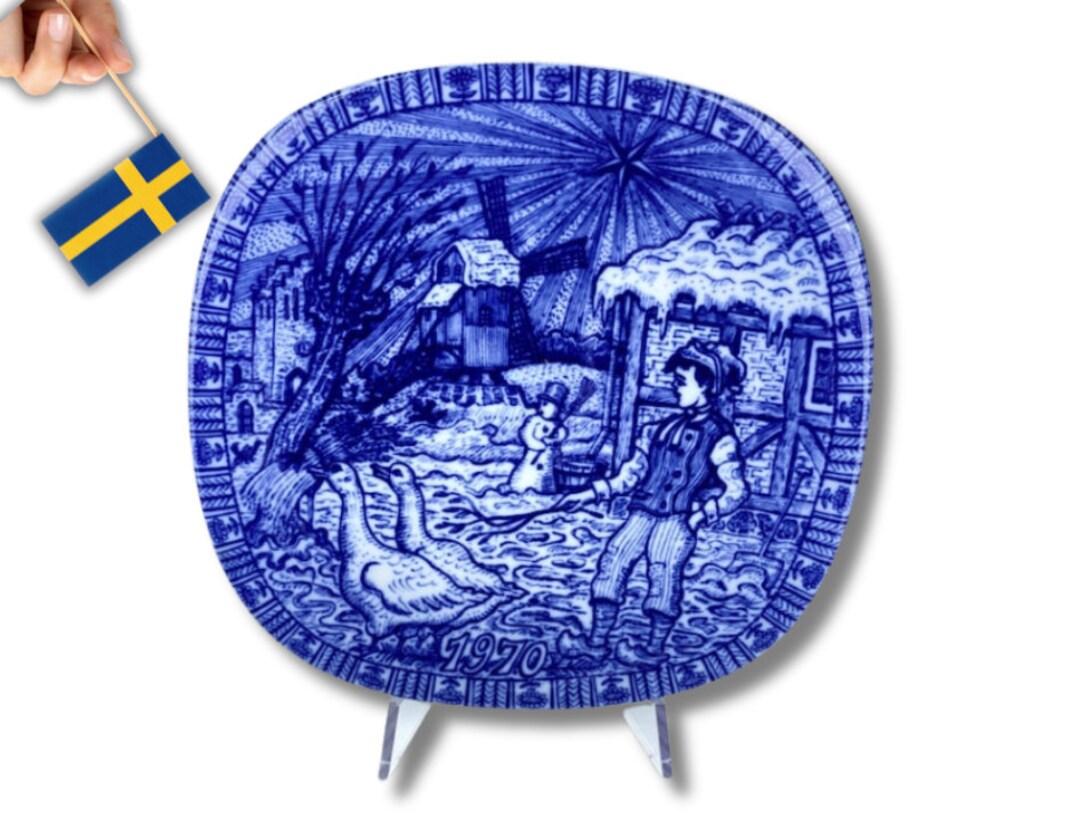 Vintage Rörstrand Anniversary Christmas Plate 1970, Gunnar Nylund ...