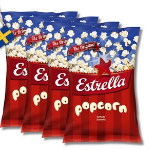 4 bags Estrella Popcorn – 65g (2.29oz)