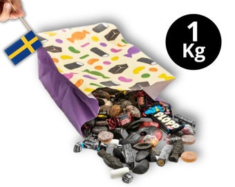 1 kg of Mixed Candy Licorice, Swedish Candy Licorice Mix, Swedish Licorice Lösgodis, Lakrits From Sweden, Swedish Fika, Licorice