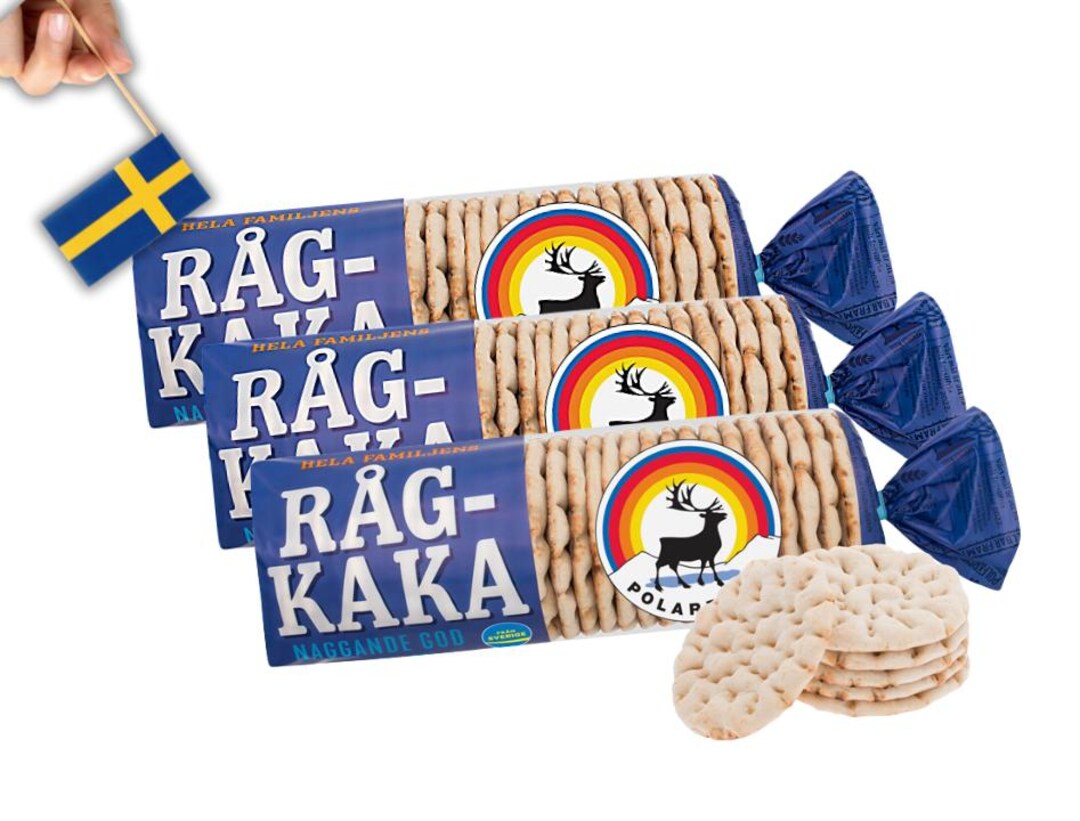 3 Pack Polarbröd Rågkaka 24pcs 900g (31.74oz), Swedish Bread, Svenskt ...
