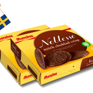 2 Boxes of Marabou Noblesse mörk choklad (dark chocolate) Crisp 150g (5.29 Oz) - Swedish Milk Chocolate, swedish chocolate, milk chocolate