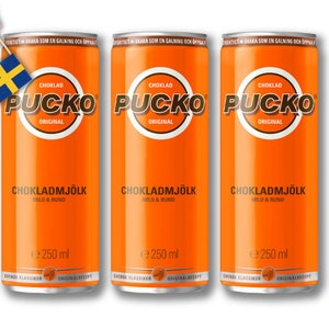 3 Cans of Chokladmjölk Pucko® Original 250ml (1.05 cup) Cocio, Chocolate drink, milk chocolate, swedish food, fika, Chocolate Beverage