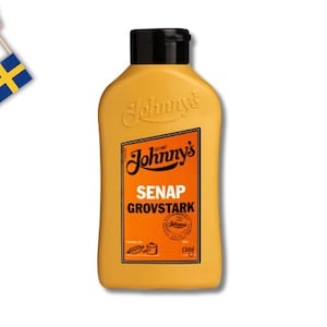 Johnny’s Senap Grovstark – 500g (17.63 oz) – Swedish Coarse & Spicy Mustard