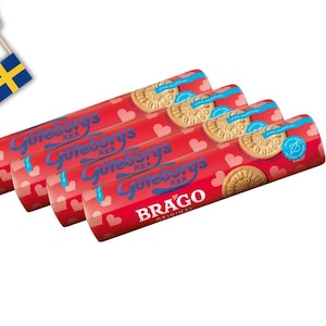 4 paquetes de Göteborgskex Brago Original de 225 g (7,93 oz): galletas suecas clásicas, galletas, comida sueca