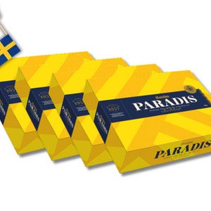 4 boxes Swedish Paradis Chocolate 500 g (17,63 Oz), Chocolate Pralines from Sweden, Swedish Chocolate Gift Box, Marabou